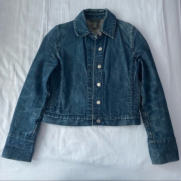 Banana Republic Biker Style Denim Jacket - Picture 4 of 6